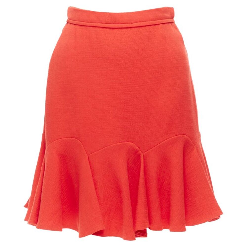 Carven Wool Frill Mini Skirt
